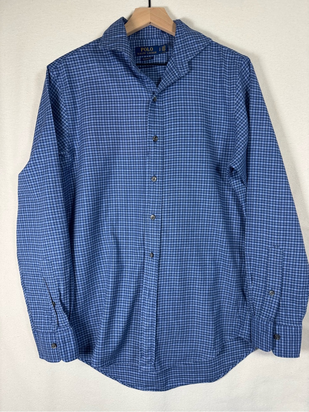 Polo Ralph Lauren Men's Blue Check Shirt,Classic Americana,Preppy,business casua